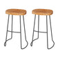 Juego de mesa de pub rectangular industrial de 1/2/4 piezas, mesa de mostrador de madera con taburetes sin respaldo