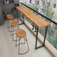 Juego de mesa de pub rectangular industrial de 1/2/4 piezas, mesa de mostrador de madera con taburetes sin respaldo