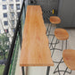 Juego de mesa de pub rectangular industrial de 1/2/4 piezas, mesa de mostrador de madera con taburetes sin respaldo