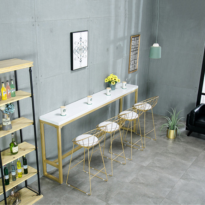 Glam – ensemble de Table de bar rectangulaire avec tabourets hauts en métal, 1/2/5/9 pièces, pour la maison