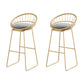 Indoor Glam Counter Height Set Rectangle 1/2/3 Pieces Marble Storage Bistro Set Gold 30"H Stools (Set of 2) Clearhalo 'Bar Furniture' 'furn' 'furn_home_bar_bar_sets' 'Furniture' 'Home Bars & Bar Sets' 'home_bar_bar_sets' 'Kitchen & Dining Furniture' 5926822