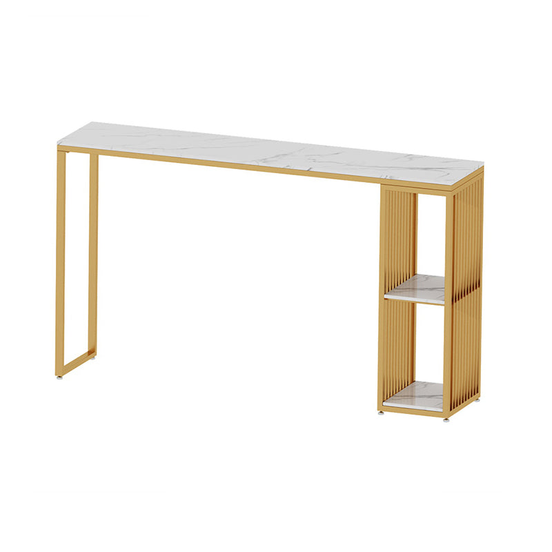 Indoor Glam Counter Height Set Rectangle 1/2/3 Pieces Marble Storage Bistro Set Clearhalo 'Bar Furniture' 'furn' 'furn_home_bar_bar_sets' 'Furniture' 'Home Bars & Bar Sets' 'home_bar_bar_sets' 'Kitchen & Dining Furniture' 5926828
