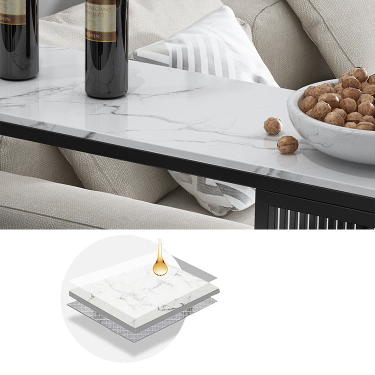 Indoor Glam Counter Height Set Rectangle 1/2/3 Pieces Marble Storage Bistro Set Clearhalo 'Bar Furniture' 'furn' 'furn_home_bar_bar_sets' 'Furniture' 'Home Bars & Bar Sets' 'home_bar_bar_sets' 'Kitchen & Dining Furniture' 5926829
