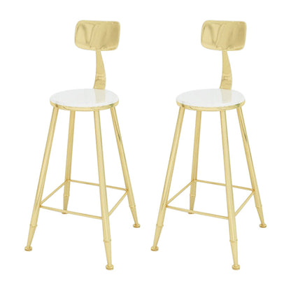Glam 1/2/3 Pieces Bar Table Set Rectangle Bar Table with High Metal Stools for Home White 30"H Stools (Set of 2) Clearhalo 'Bar Furniture' 'furn' 'furn_home_bar_bar_sets' 'Furniture' 'Home Bars & Bar Sets' 'home_bar_bar_sets' 'Kitchen & Dining Furniture' 5926844