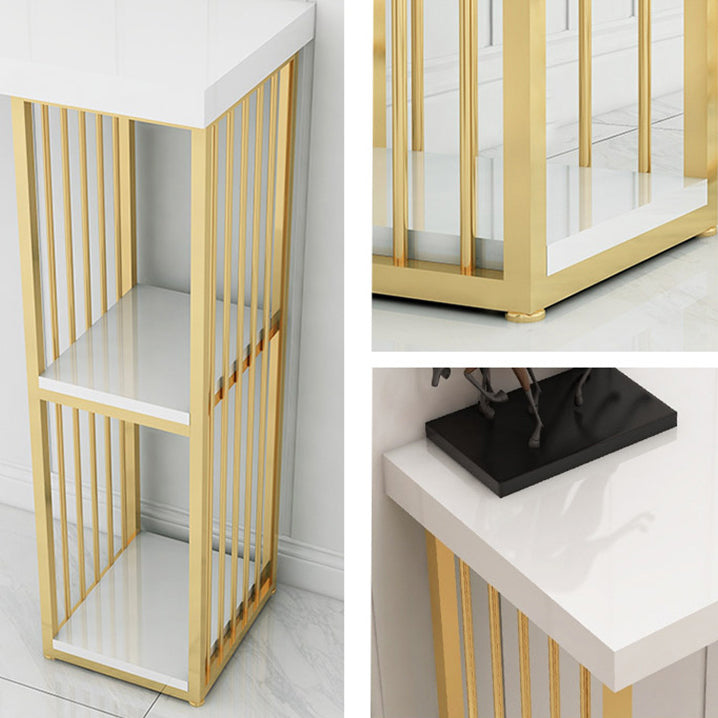 Glam 1/2/3 Pieces Bar Table Set Rectangle Bar Table with High Metal Stools for Home Clearhalo 'Bar Furniture' 'furn' 'furn_home_bar_bar_sets' 'Furniture' 'Home Bars & Bar Sets' 'home_bar_bar_sets' 'Kitchen & Dining Furniture' 5926846