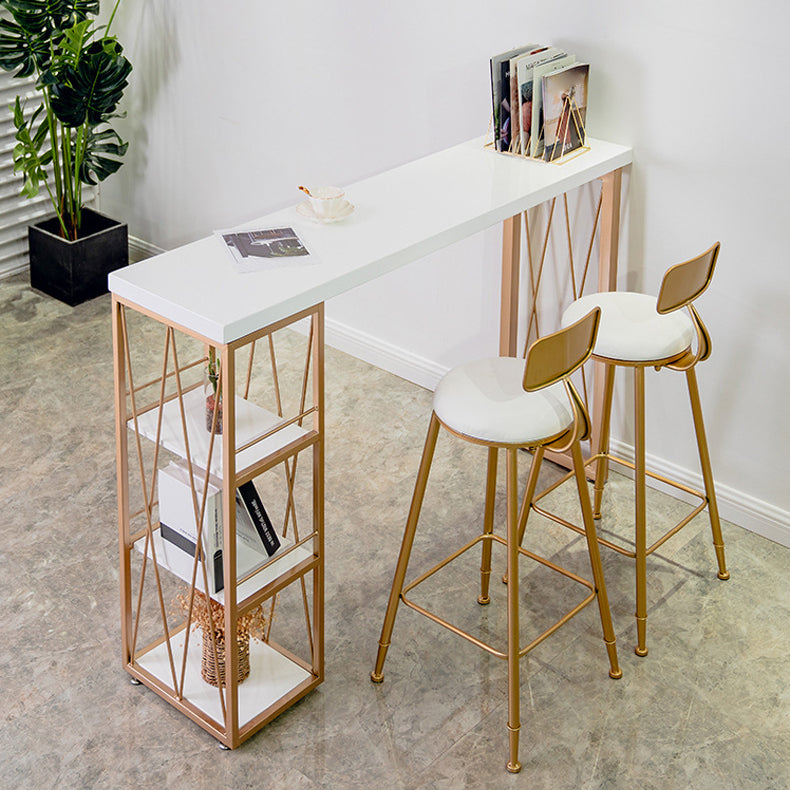 Glam Wood Bar Table Set 1/2/3 Pieces Rectangular Counter Set for Home Clearhalo 'Bar Furniture' 'furn' 'furn_home_bar_bar_sets' 'Furniture' 'Home Bars & Bar Sets' 'home_bar_bar_sets' 'Kitchen & Dining Furniture' 5926873