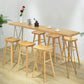 Glam Holz-Bartisch-Set, 1/2/7-teilig, rechteckiger Bartisch mit hohen Hockern für Zuhause