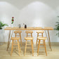 Glam Holz-Bartisch-Set, 1/2/7-teilig, rechteckiger Bartisch mit hohen Hockern für Zuhause