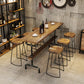 Solid Wood 1/2/4/7 Pieces Counter Height Set Rectangle Industrial Trestle Bar Table Set 7 Pieces: Table, 6 Stools Clearhalo 'Bar Furniture' 'furn' 'furn_home_bar_bar_sets' 'Furniture' 'Home Bars & Bar Sets' 'home_bar_bar_sets' 'Kitchen & Dining Furniture' 5926900