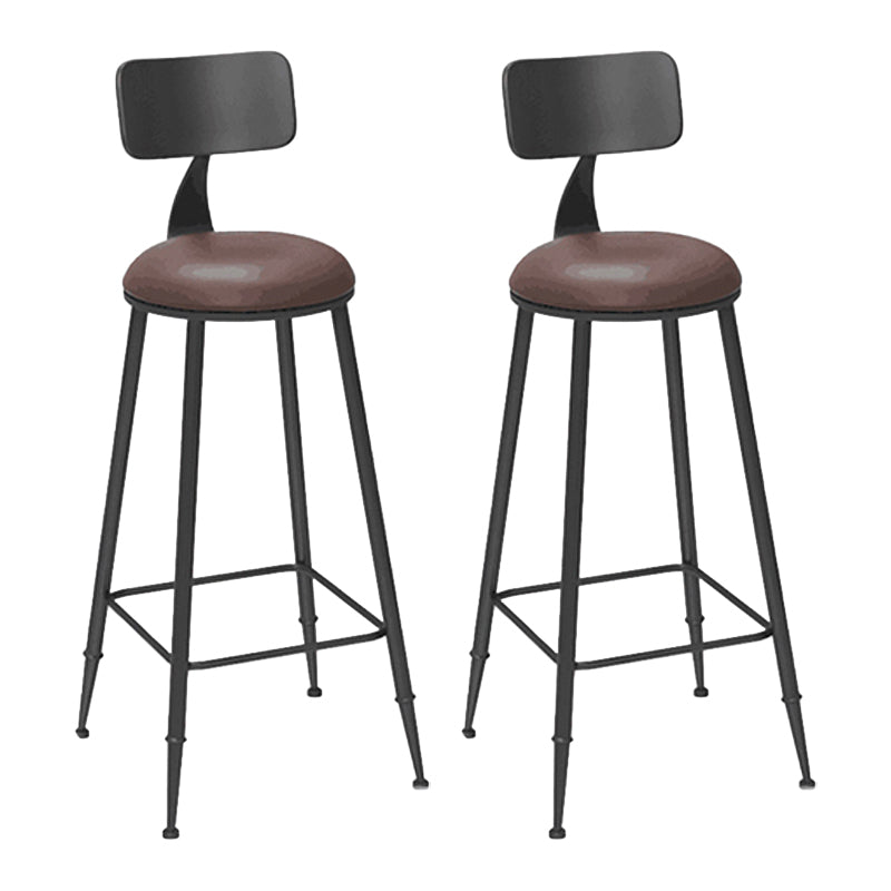 Solid Wood 1/2/4/7 Pieces Counter Height Set Rectangle Industrial Trestle Bar Table Set Brown 30"H Stools (Set of 2) Clearhalo 'Bar Furniture' 'furn' 'furn_home_bar_bar_sets' 'Furniture' 'Home Bars & Bar Sets' 'home_bar_bar_sets' 'Kitchen & Dining Furniture' 5926901