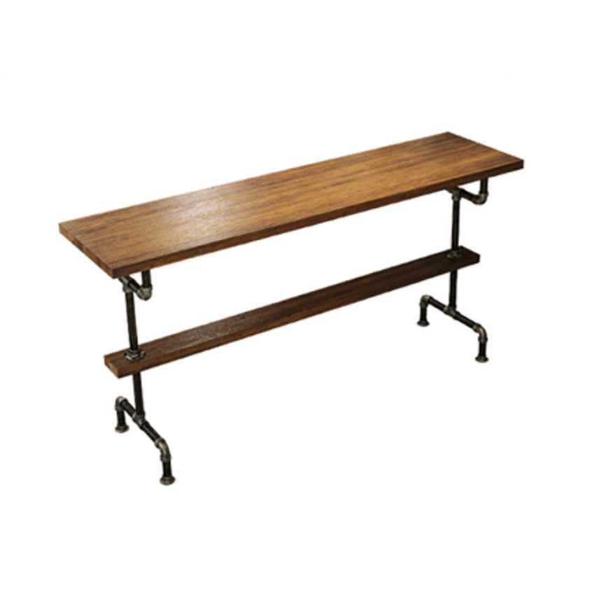 Solid Wood 1/2/4/7 Pieces Counter Height Set Rectangle Industrial Trestle Bar Table Set Clearhalo 'Bar Furniture' 'furn' 'furn_home_bar_bar_sets' 'Furniture' 'Home Bars & Bar Sets' 'home_bar_bar_sets' 'Kitchen & Dining Furniture' 5926907