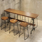Solid Wood 1/2/4/7 Pieces Counter Height Set Rectangle Industrial Trestle Bar Table Set Clearhalo 'Bar Furniture' 'furn' 'furn_home_bar_bar_sets' 'Furniture' 'Home Bars & Bar Sets' 'home_bar_bar_sets' 'Kitchen & Dining Furniture' 5926911