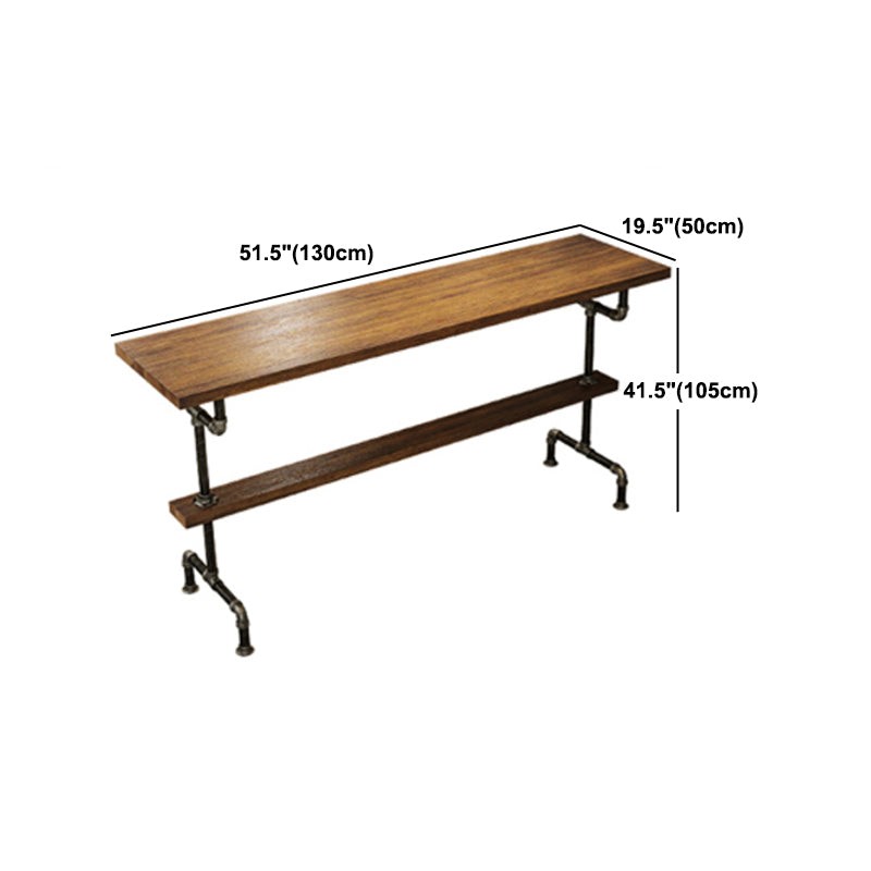 Solid Wood 1/2/4/7 Pieces Counter Height Set Rectangle Industrial Trestle Bar Table Set Clearhalo 'Bar Furniture' 'furn' 'furn_home_bar_bar_sets' 'Furniture' 'Home Bars & Bar Sets' 'home_bar_bar_sets' 'Kitchen & Dining Furniture' 5926913