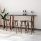 Industrielles 1/2/4/5-teiliges Bartisch-Set aus Holz, rechteckiger Bartisch mit hohen Hockern