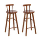 Industrielles 1/2/4/5-teiliges Bartisch-Set aus Holz, rechteckiger Bartisch mit hohen Hockern
