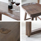 Industrielles 1/2/4/5-teiliges Bartisch-Set aus Holz, rechteckiger Bartisch mit hohen Hockern