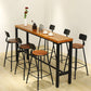 1/4/7 Pieces Modern Rectangular Bar Table Set Wooden Counter Table with High Stools 7 Pieces: Table, 6 Stools Clearhalo 'Bar Furniture' 'furn' 'furn_home_bar_bar_sets' 'Furniture' 'Home Bars & Bar Sets' 'home_bar_bar_sets' 'Kitchen & Dining Furniture' 5926945