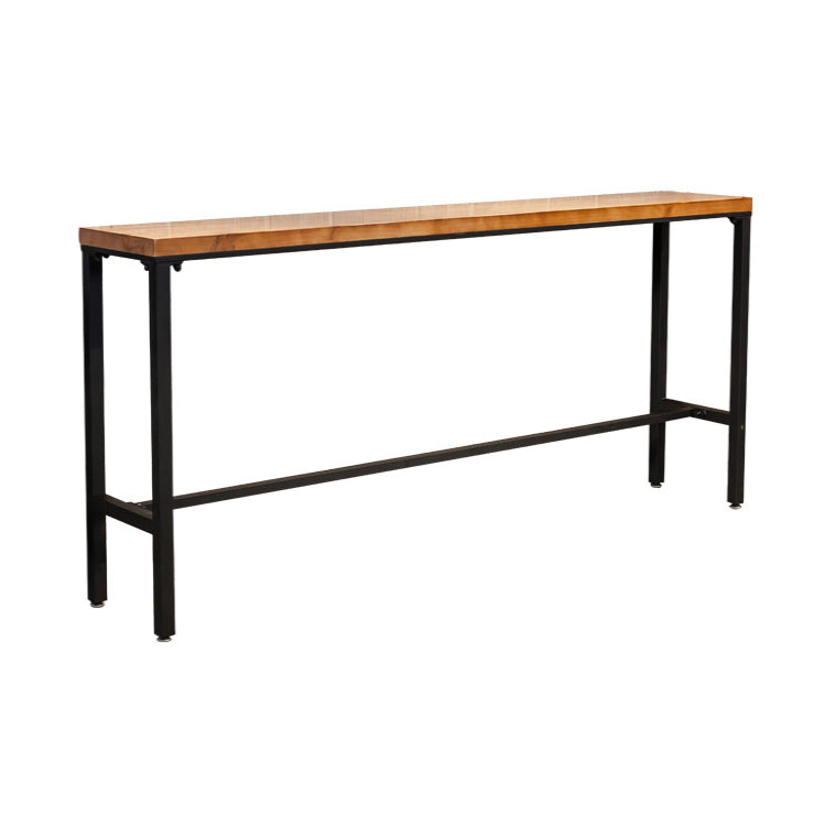 1/4/7 Pieces Modern Rectangular Bar Table Set Wooden Counter Table with High Stools Brown 118"L x 16"W Clearhalo 'Bar Furniture' 'furn' 'furn_home_bar_bar_sets' 'Furniture' 'Home Bars & Bar Sets' 'home_bar_bar_sets' 'Kitchen & Dining Furniture' 5926946