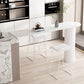 Contemporary 1/2/3/5 Pieces Sintered Stone Pub Table Set Fixed Table Counter Table