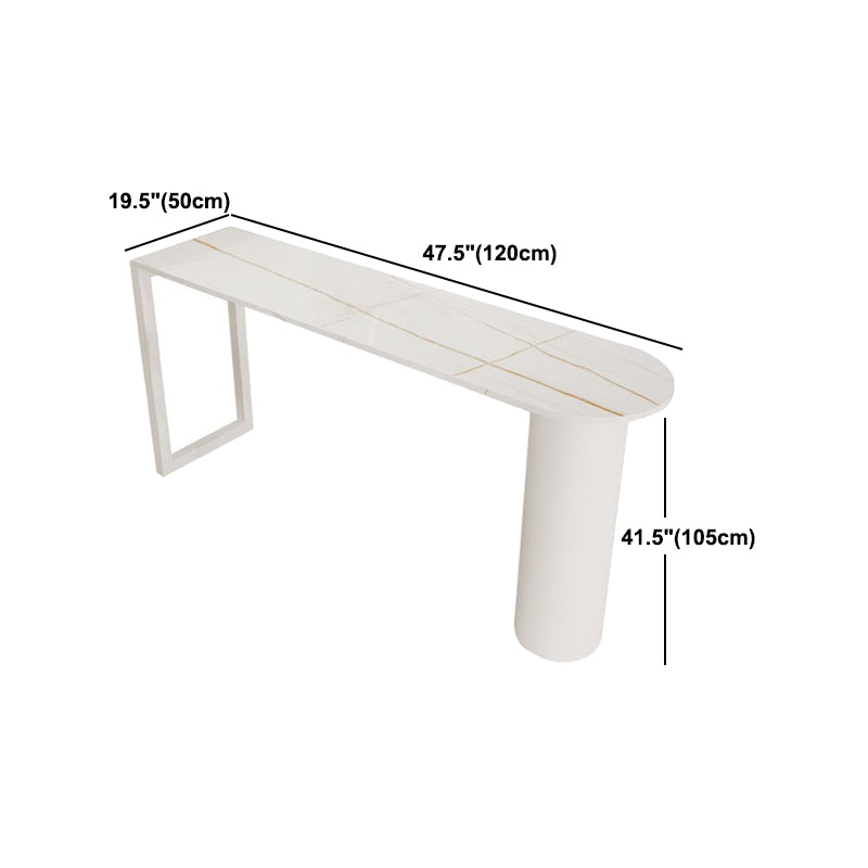 Mesa de pub de piedra sinterizada contemporánea de 1/2/5 piezas, mesa fija, mesa de mostrador