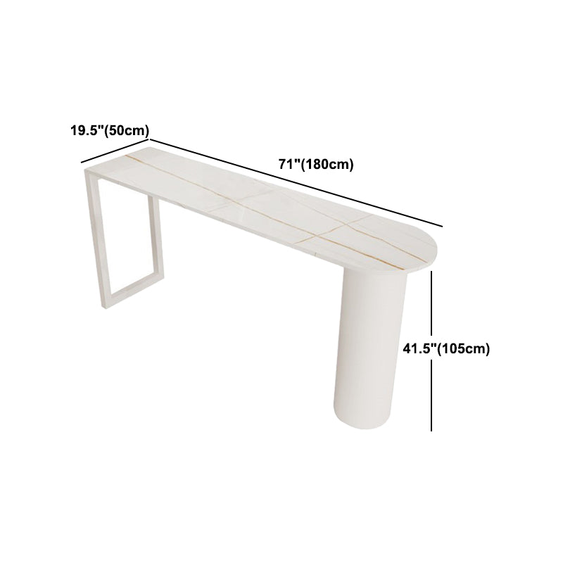 Mesa de pub de piedra sinterizada contemporánea de 1/2/5 piezas, mesa fija, mesa de mostrador