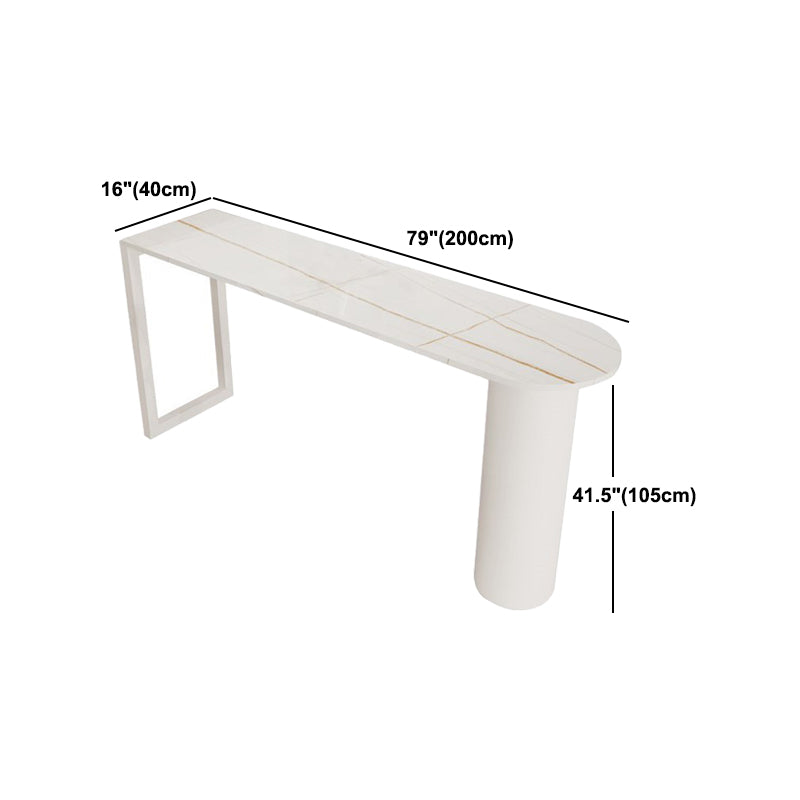 Mesa de pub de piedra sinterizada contemporánea de 1/2/5 piezas, mesa fija, mesa de mostrador