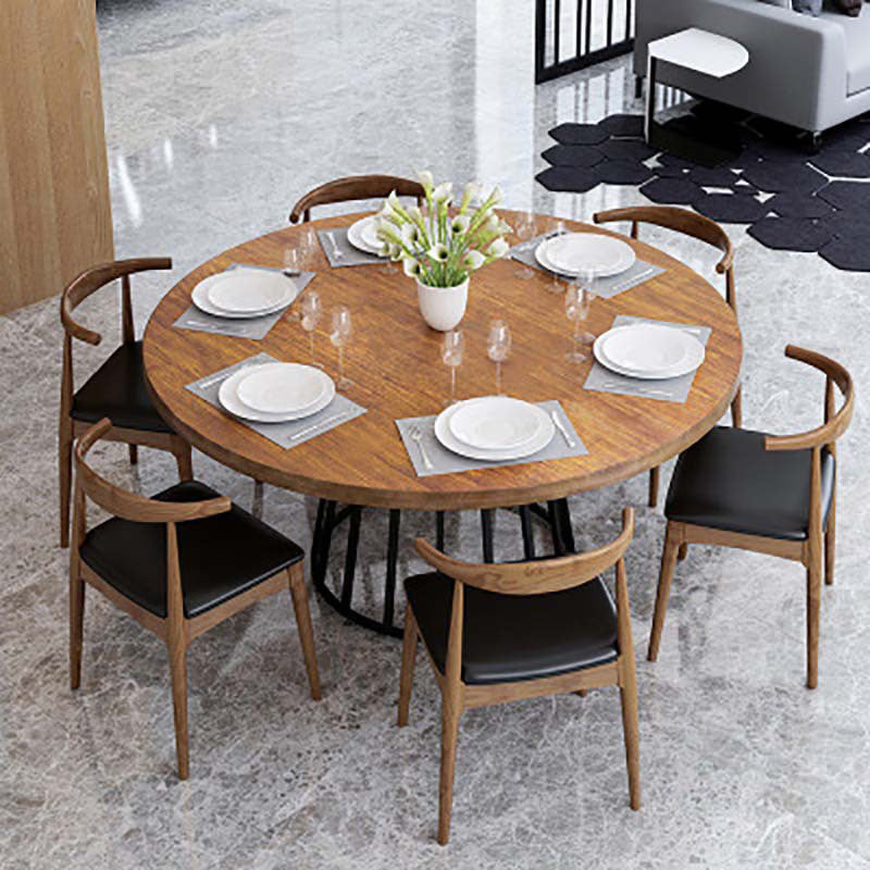 Modern Solid Wood Dining Table Set 1/2/5/7/9 Pieces Dining Set for Home Use Clearhalo 'Dining Room Sets' 'Dining Tables & Seating' 'dining_room_set' 'furn' 'furn_dining_room_set' 'Furniture' 'Kitchen & Dining Furniture' 5927046