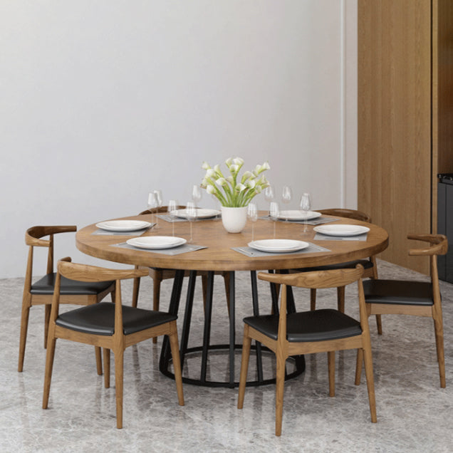 Modern Solid Wood Dining Table Set 1/2/5/7/9 Pieces Dining Set for Home Use Clearhalo 'Dining Room Sets' 'Dining Tables & Seating' 'dining_room_set' 'furn' 'furn_dining_room_set' 'Furniture' 'Kitchen & Dining Furniture' 5927053