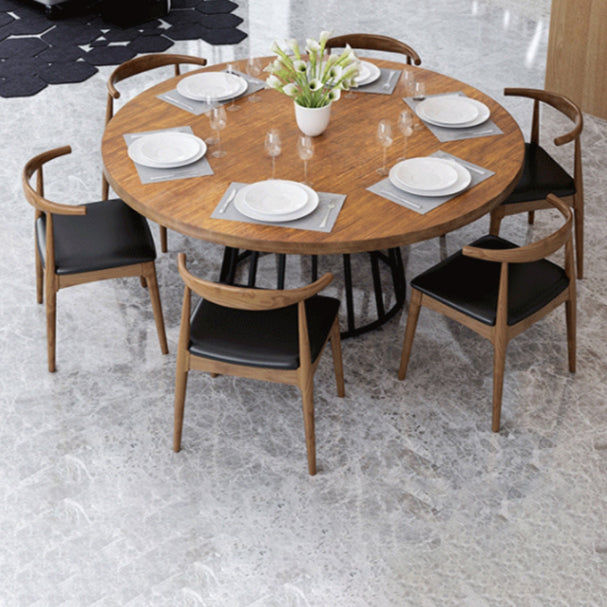 Modern Solid Wood Dining Table Set 1/2/5/7/9 Pieces Dining Set for Home Use Clearhalo 'Dining Room Sets' 'Dining Tables & Seating' 'dining_room_set' 'furn' 'furn_dining_room_set' 'Furniture' 'Kitchen & Dining Furniture' 5927055