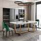 Contemporary Sintered Stone Rectangle Table Set 1/2/3/4/7/8 Pieces Dining Set for Home