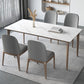 Modern Style Sintered Stone Dining Set Wood 1/2/3/4/5/7 Pieces Dining Set