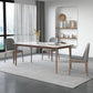 Modern Style Sintered Stone Dining Set Wood 1/2/3/4/5/7 Pieces Dining Set