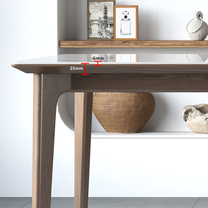 Modern Style Sintered Stone Dining Set Wood 1/2/3/4/5/7 Pieces Dining Set