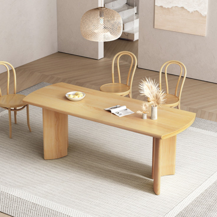 Modern 1/3/4/5/7 Pieces Rectangle Dining Set Solid Wood Dinette Table with Chairs 4 Pieces: Table, 3 Chairs Clearhalo 'Dining Room Sets' 'Dining Tables & Seating' 'dining_room_set' 'furn' 'furn_dining_room_set' 'Furniture' 'Kitchen & Dining Furniture' 5927137