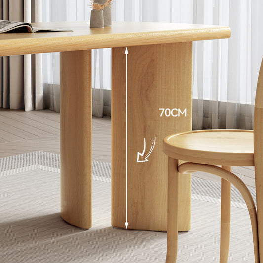 Modern 1/3/4/5/7 Pieces Rectangle Dining Set Solid Wood Dinette Table with Chairs Clearhalo 'Dining Room Sets' 'Dining Tables & Seating' 'dining_room_set' 'furn' 'furn_dining_room_set' 'Furniture' 'Kitchen & Dining Furniture' 5927142