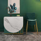 Folding Dining Table Set 1/3/5/7 Pcs Stone Top Table with Armless Chairs