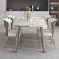Contemporary Stone Dining Table Set 1/2/5/7 Pieces Dining Set for Home Use Clearhalo 'Dining Room Sets' 'Dining Tables & Seating' 'dining_room_set' 'furn' 'furn_dining_room_set' 'Furniture' 'Kitchen & Dining Furniture' 5927167