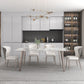 Contemporary Stone Dining Table Set 1/2/5/7 Pieces Dining Set for Home Use Clearhalo 'Dining Room Sets' 'Dining Tables & Seating' 'dining_room_set' 'furn' 'furn_dining_room_set' 'Furniture' 'Kitchen & Dining Furniture' 5927168
