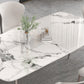 Contemporary Stone Dining Table Set 1/2/5/7 Pieces Dining Set for Home Use Clearhalo 'Dining Room Sets' 'Dining Tables & Seating' 'dining_room_set' 'furn' 'furn_dining_room_set' 'Furniture' 'Kitchen & Dining Furniture' 5927171