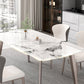 Contemporary Stone Dining Table Set 1/2/5/7 Pieces Dining Set for Home Use Clearhalo 'Dining Room Sets' 'Dining Tables & Seating' 'dining_room_set' 'furn' 'furn_dining_room_set' 'Furniture' 'Kitchen & Dining Furniture' 5927172