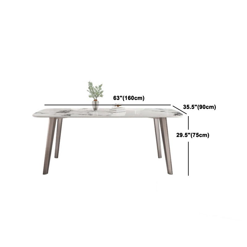 Contemporary Stone Dining Table Set 1/2/5/7 Pieces Dining Set for Home Use Clearhalo 'Dining Room Sets' 'Dining Tables & Seating' 'dining_room_set' 'furn' 'furn_dining_room_set' 'Furniture' 'Kitchen & Dining Furniture' 5927176