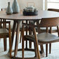 Mesa de comedor redonda moderna, mesa de comedor de madera maciza de 1/2/5 piezas con sillas