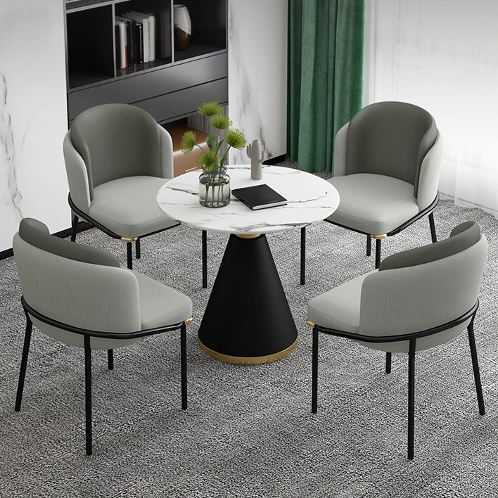 Glam Sinterstein-Esstisch-Set, rund, 1/2/5-teilig, Esstisch-Set für den Heimgebrauch