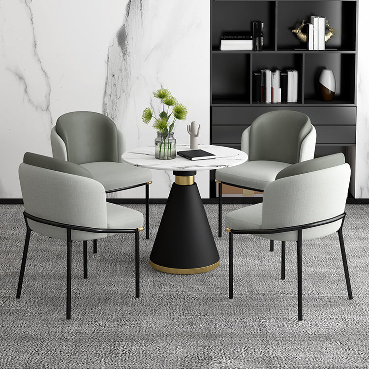 Glam Sinterstein-Esstisch-Set, rund, 1/2/5-teilig, Esstisch-Set für den Heimgebrauch