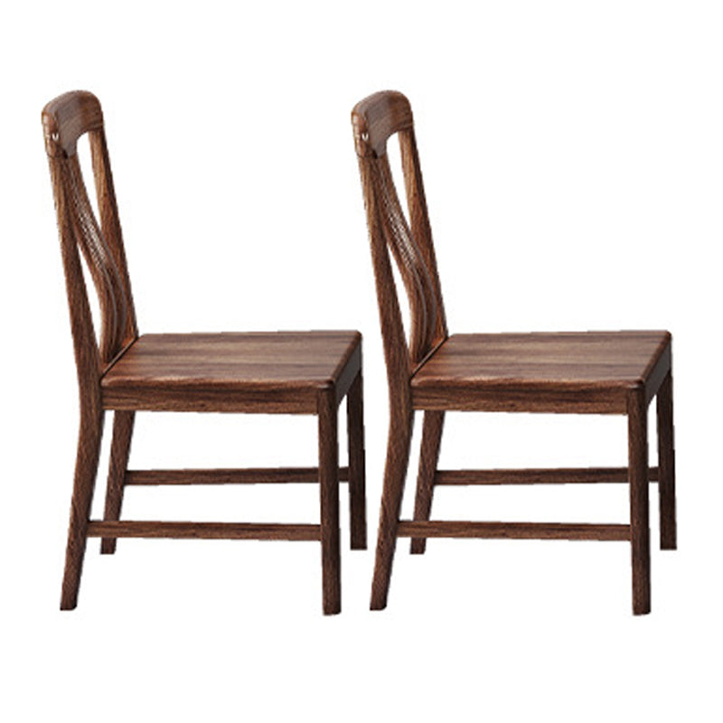 Ensemble de restauration en bois massif 1/2/5/7 PCS Table à manger ronde avec chaises à dos de lattes