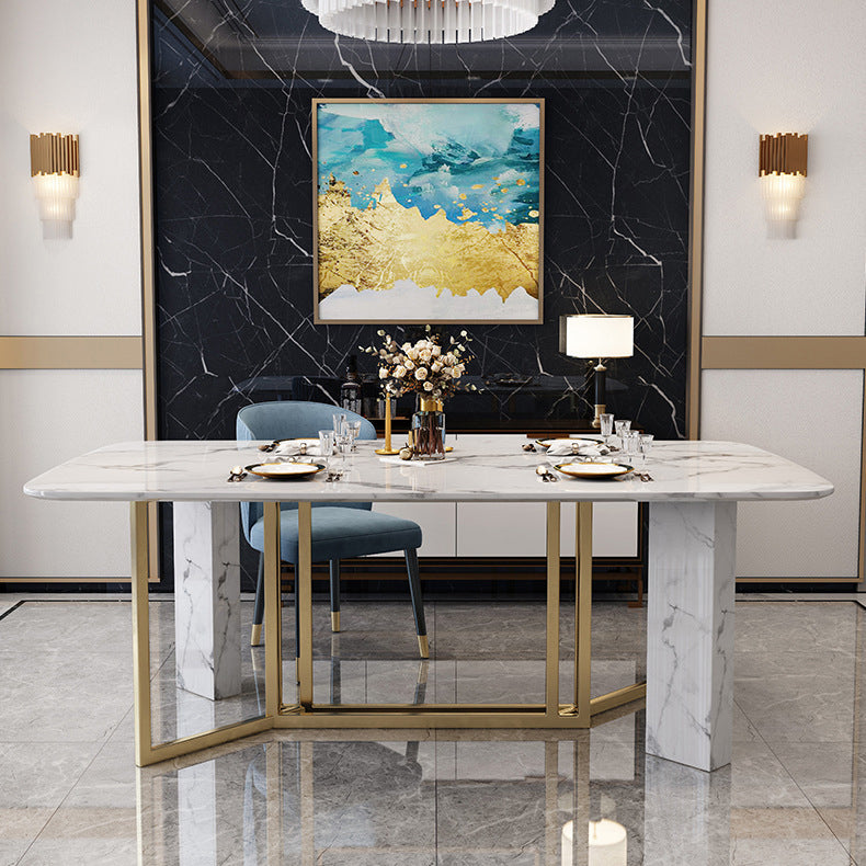 Contemporary Style Rectangle Table Set 1/4/5/7 Pieces Dining Set for Home Clearhalo 'Dining Room Sets' 'Dining Tables & Seating' 'dining_room_set' 'furn' 'furn_dining_room_set' 'Furniture' 'Kitchen & Dining Furniture' 5927355