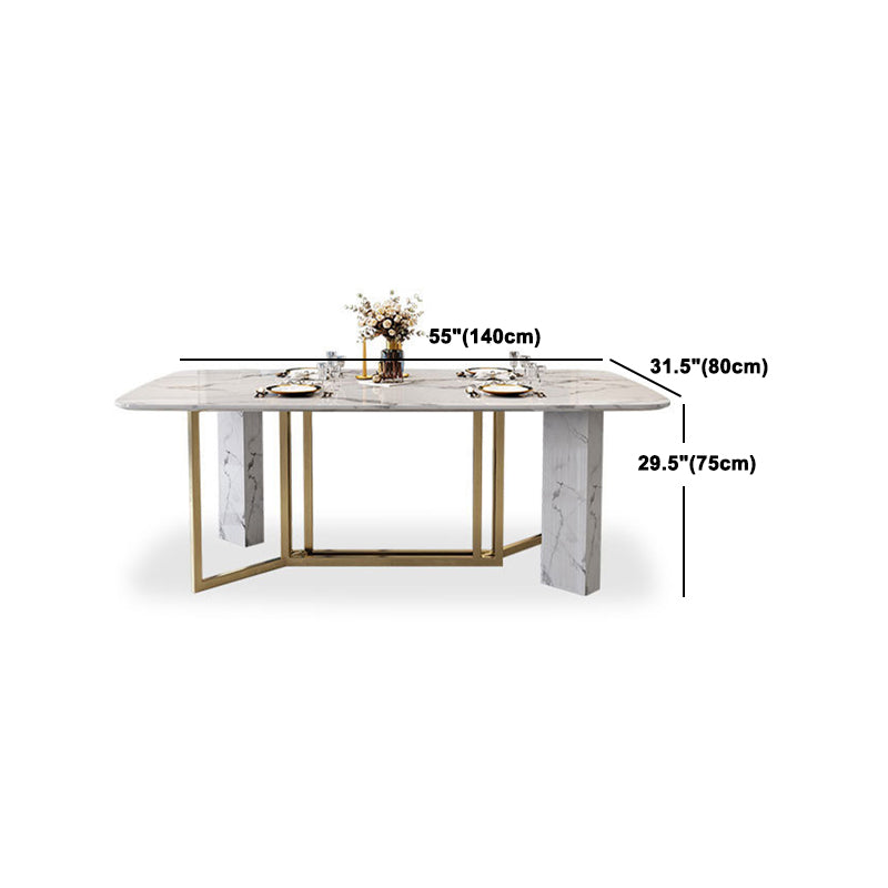 Contemporary Style Rectangle Table Set 1/4/5/7 Pieces Dining Set for Home Clearhalo 'Dining Room Sets' 'Dining Tables & Seating' 'dining_room_set' 'furn' 'furn_dining_room_set' 'Furniture' 'Kitchen & Dining Furniture' 5927357