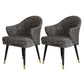 Glam Style Sintered Stone Dining Set Round 1/2/5 Pieces Dining Set for Home Use 2 Black Chairs Clearhalo 'Dining Room Sets' 'Dining Tables & Seating' 'dining_room_set' 'furn' 'furn_dining_room_set' 'Furniture' 'Kitchen & Dining Furniture' 5927363