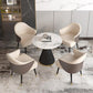 Glam Style Sintered Stone Dining Set Round 1/2/5 Pieces Dining Set for Home Use Clearhalo 'Dining Room Sets' 'Dining Tables & Seating' 'dining_room_set' 'furn' 'furn_dining_room_set' 'Furniture' 'Kitchen & Dining Furniture' 5927365