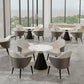 Glam Style Sintered Stone Dining Set Round 1/2/5 Pieces Dining Set for Home Use Clearhalo 'Dining Room Sets' 'Dining Tables & Seating' 'dining_room_set' 'furn' 'furn_dining_room_set' 'Furniture' 'Kitchen & Dining Furniture' 5927369